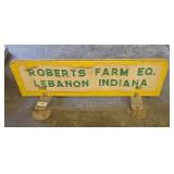 ROBERTS FARM EQUIPMENT JOHN DEERE WAGON SIGN