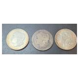 (3) MORGAN SILVER DOLLARS