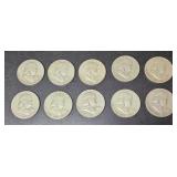 (10) KENNEDY SILVER HALF DOLLARS