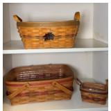 (3) LONGABERGER BASKETS