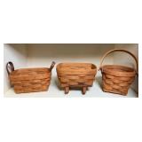 (3) LONGABERGER BASKETS