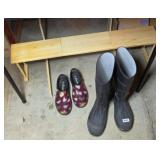 WOMENS BOOTS & GARDEN SHOES, WOOD RISER