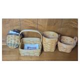 (4) SMALL LONGABERGER BASKETS