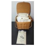 1990 LONGABERGER BASKET W/ LINER PATTERNS