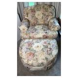 KING HICKORY SIDE CHAIR W/ OTTOMAN