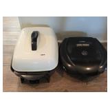ELECTRIC SKILLET & GEORGE FOREMAN GRILL