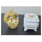 ST CLAIR APPLE PAPERWEIGHT & TRINKET BOX