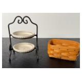 MINIATURE LONGABERGER PIE HOLDER & CARD BASKET