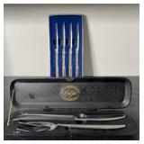 CARVEL HALL CARVING SET & TOWLE KNIFE SET