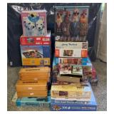 DOMINOS, PUZZLES & JIGSAW PUZZLE BOARD