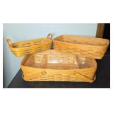 (3) LONGABERGER BASKETS