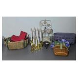 BATTERY OPERATED CANDLES, BASKETS, & DECOR