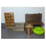 SHADOW BOX W/ MINIATURE & OTHER DECOR