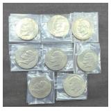 (8) EISENHOWER DOLLARS MIXED DATES, UNCIRCULATED