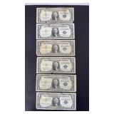 (6) 1935 $1 SILVER CERTIFICATES