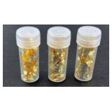 (3) VIALS OF GOLD SHAVINGS
