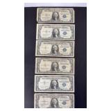 (6) 1935 $1 SILVER CERTIFICATES