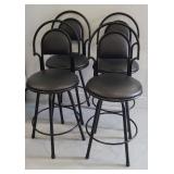 (4) METAL BAR STOOLS