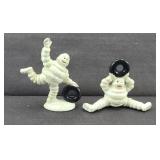 (2) CAST IRON MICHELIN MAN PAPER WEIGHTS