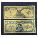 (2) AMERICAN WEST GOLD FANTASY BILLS