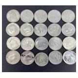 (20) KENNEDY HALF DOLLARS MIXED DATES