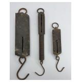 (3) ANTIQUE SPRING SCALES