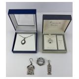 (2) NECKLACES & (1) PENDANT STERLING, MARKED