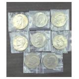 (8) EISENHOWER DOLLARS, UNCIRCULATED