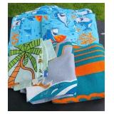 MIAMI DOLPHIN THROW & SHARK SHEETS