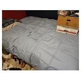 QUEEN BEDFRAME W/ BEDDING