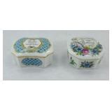(2) FRANKLIN MUSICAL TRINKET BOXES