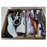 BOXES OF KITCHEN UTENSILS