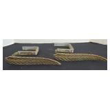 (2) BRASS FEATHER TIEBACKS?
