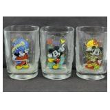 (3) MICKEY MOUSE CRYSTAL GLASSES