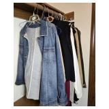 LADIES JEAN JACKET, JEANS, & SWEATERS