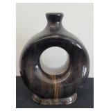 STONEWARE DONUT VASE