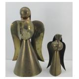 (2) BRASS ANGEL CANDLE HOLDERS
