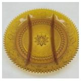 TIARA GLASS DIVIDED RELISH PLATE
