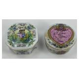 (2) FRANKLIN MUSICAL TRINKET BOXES