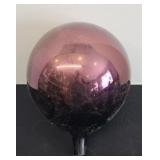 VINTAGE HAND BLOWN GAZING BALL (PURPLE)