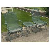 (2) METAL PATIO SPRING ROCKER CHAIRS