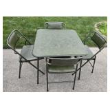 VINTAGE COSCO CAR TABLE WITH (4) CHAIRS