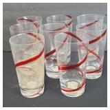 (8) PIER ONE MOUTH BLOWN GLASSES