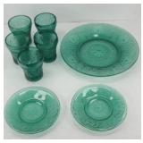GREEN TIARA WARE DISHES