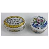 (2) FRANKLIN MUSICAL TRINKET BOXES