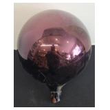 VINTAGE HAND BLOWN GAZING BALL (PURPLE)