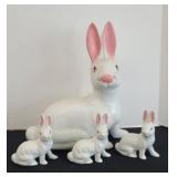 CERAMIC RABBIT W/ BABIES
