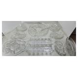 CRYSTAL GLASSWARE SERVING PIECES