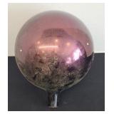 VINTAGE HAND BLOWN GAZING BALL (PURPLE)