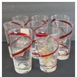 (8) PIER ONE MOUTH BLOWN GLASSES